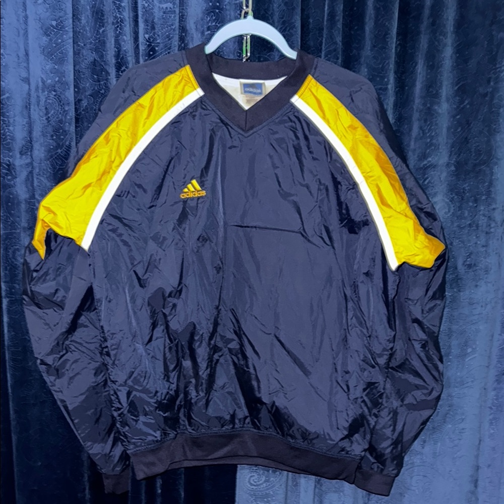 Adidas vintage blue yellow blazer